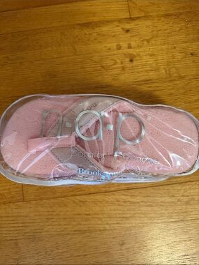 Brookstone n•a•p Plush Pink Flip Flop Slippers
